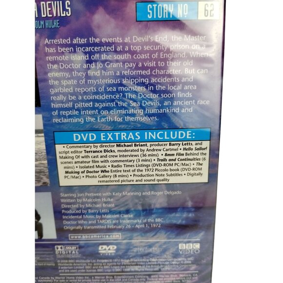 Doctor Who The Sea Devils Jon Pertwee Third Doctor Episode 62 BBC Video - Picture 4 of 4